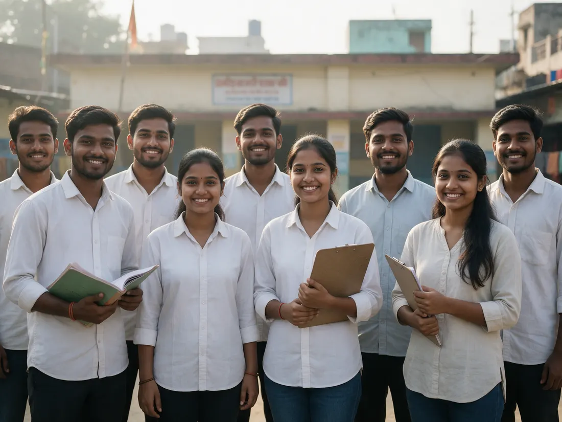 A team of young booth-level volunteers